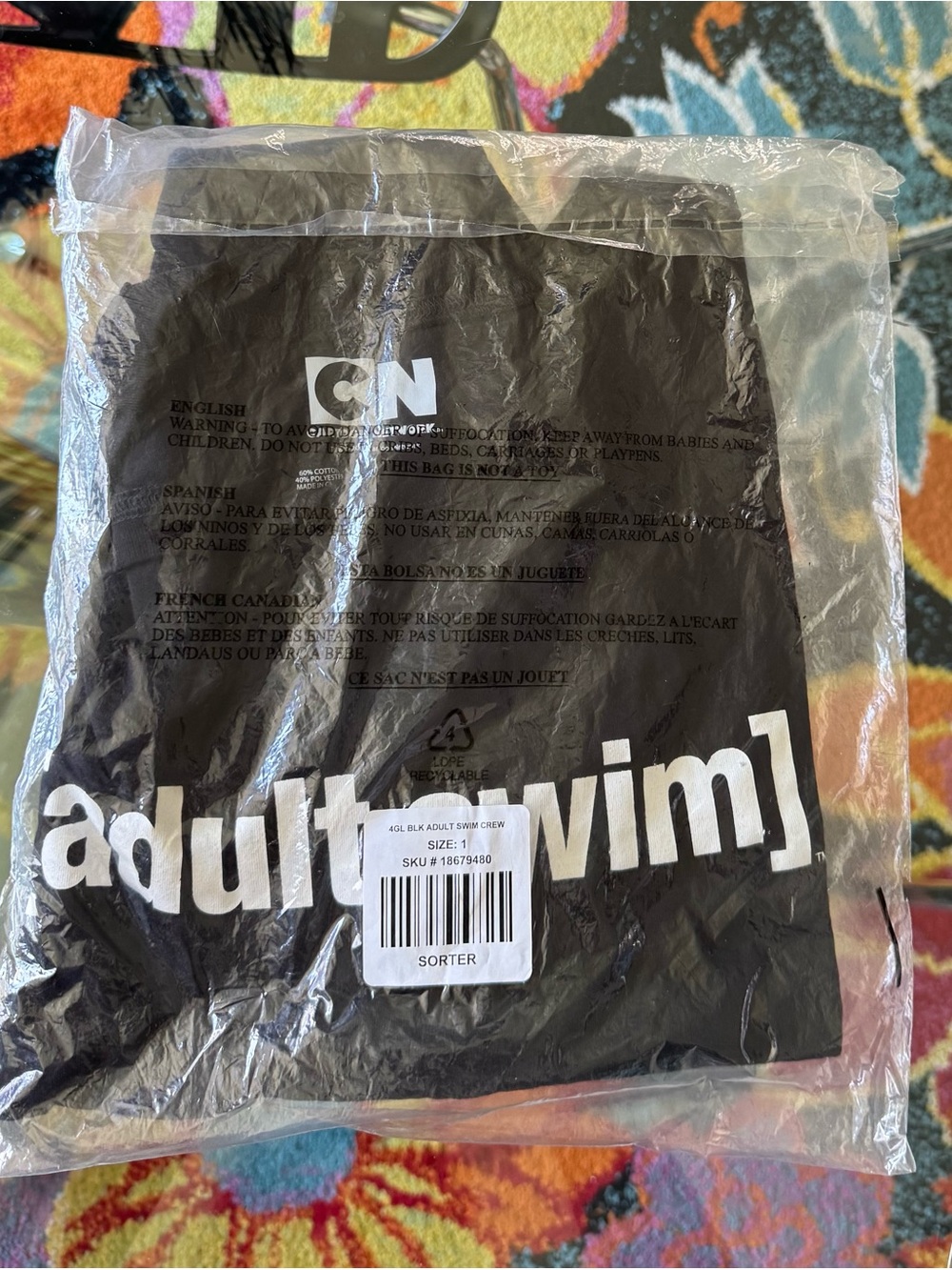 Cartoon Network Adult Swim Black Short Sleeve Tee